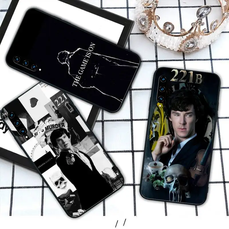 Yinuoda Шерлок Холмс 221B мягкий черный чехол для телефона huawei honor 7A 8s 8x 9X 9 10 20s 20 lite V 30 PRO