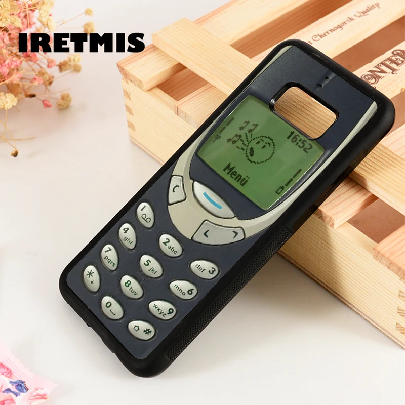 Iretmis S3 S4 S5 Silicone phone case cover for Samsung Galaxy S6 S7 S8 S9 edge plus Note 3 4 5 8 9 Old Mobile PRANK Retro Funny |