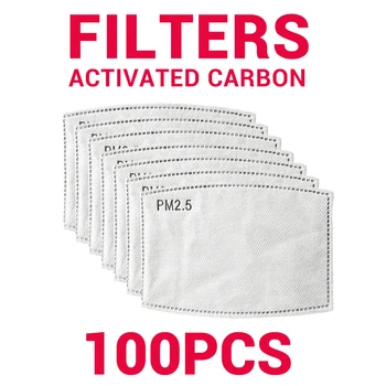 

Activated Carbon Filter Paper Face Shield Anti Haze Dust Face Mask Mouth Caps Replacement Respirator Protection Masks