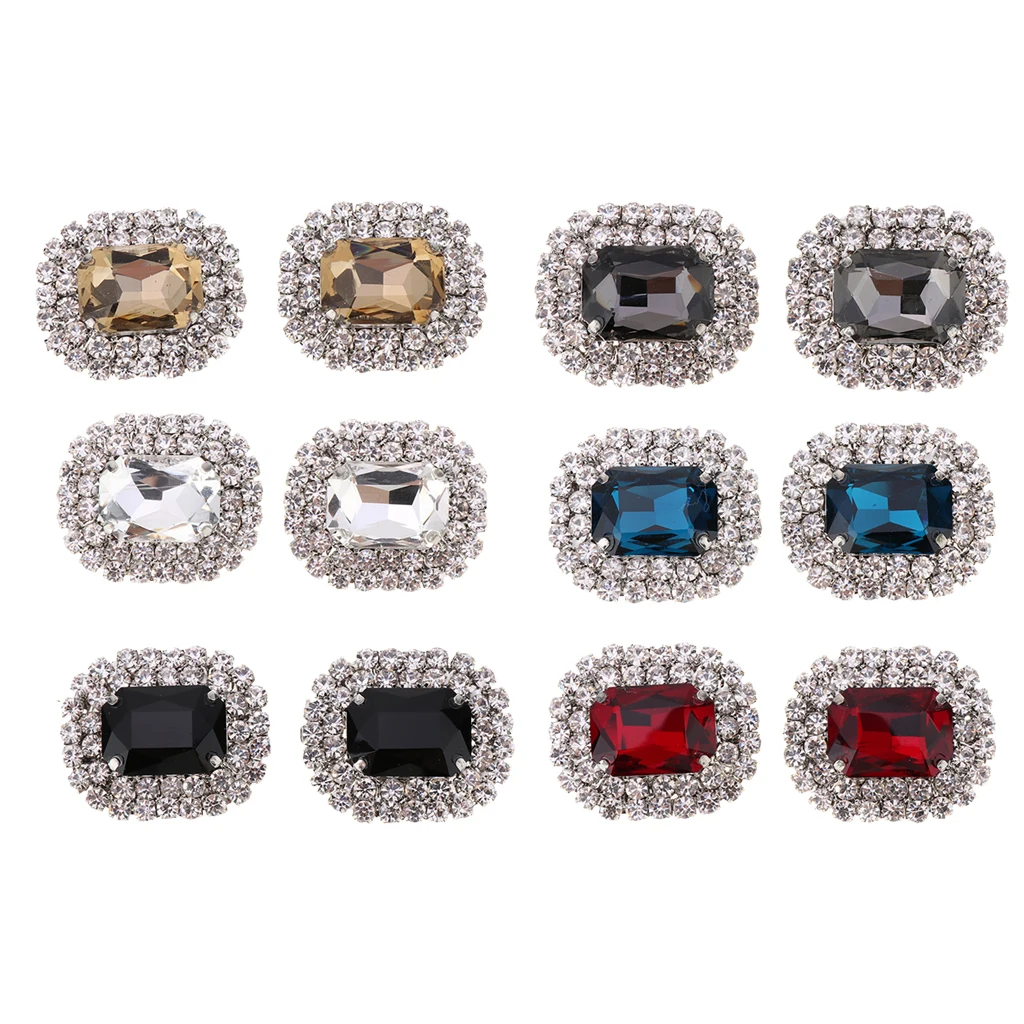 Stylish Removable Shoe Clip Crystal Shoe Buckles for Wedding Shoe Decoration Bridal Wedding Charm Rhinestone Shoe Clips