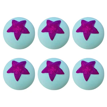 

6Pcs Glitter Star Natural Bubble Bath Bomb Salt Ball Essential Oil SPA Exfoliating Whiteing Moisturizing Body Cleaner
