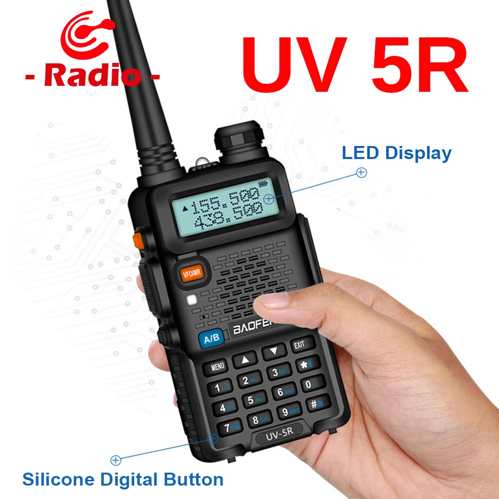 Baofeng UV 5R Walkie Talkie 10km UV5R CB Radio 8W 128CH VHF UHF Dual Band Baofeng UV-5R Two Way ham Radio comunicador scanner