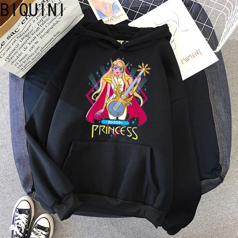 

Winter she ra princess of power print Streetwear Tops Hoodie Ulzzang Harajuku cartoon Vigtage Sweatshirts Casual unisex Hoody
