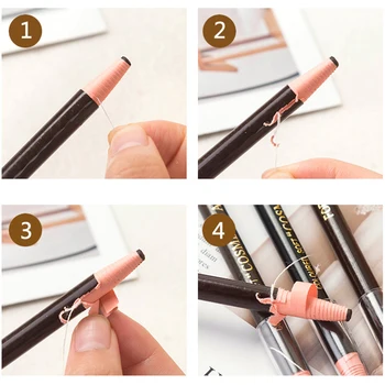 

12pcs Waterproof Microblading Eyebrow Pencil 5 Colors Natural Long lasting Permanent Cosmetic Eyebrow Tattoo Pencils TSLM1 Tools