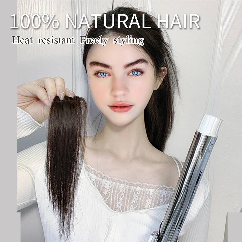 Compre Novas meninas bonitas extensão de cabelo franja peruca reta pedaço  clipe no clipe na frente franja de cabelo perucas