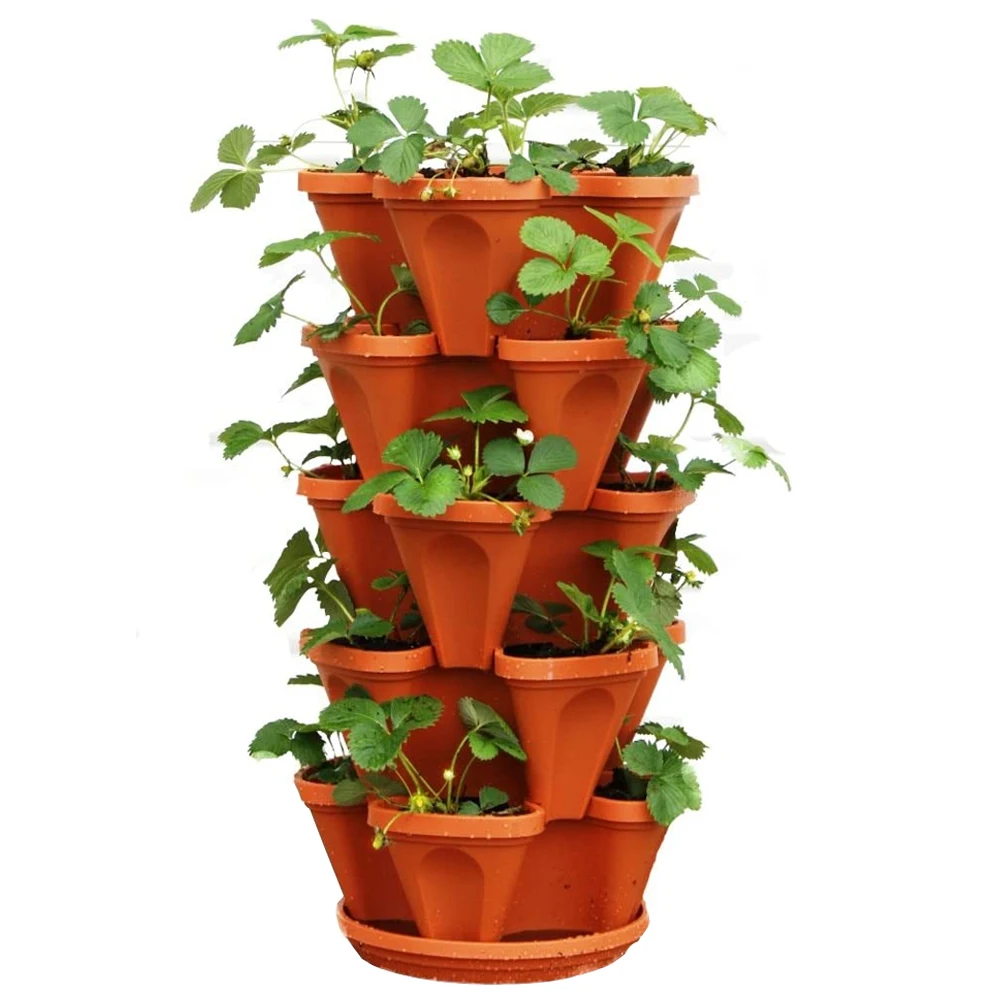Flowepot 1 набор из 6 шт. многослойные горшок для выращивания укладки овощей дыни
