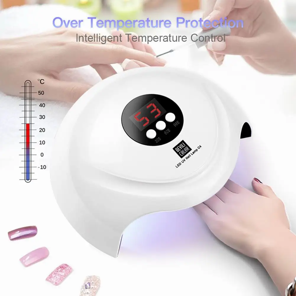 

36W Intelligent Nail Lamps LED/UV Phototherapy Machine Automatic Three Gear Timing USB Nail Lamp