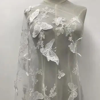 

white organza applique lace African mesh lace chiffon material Nigerian mesh lace fabric wedding dress French tulle lace