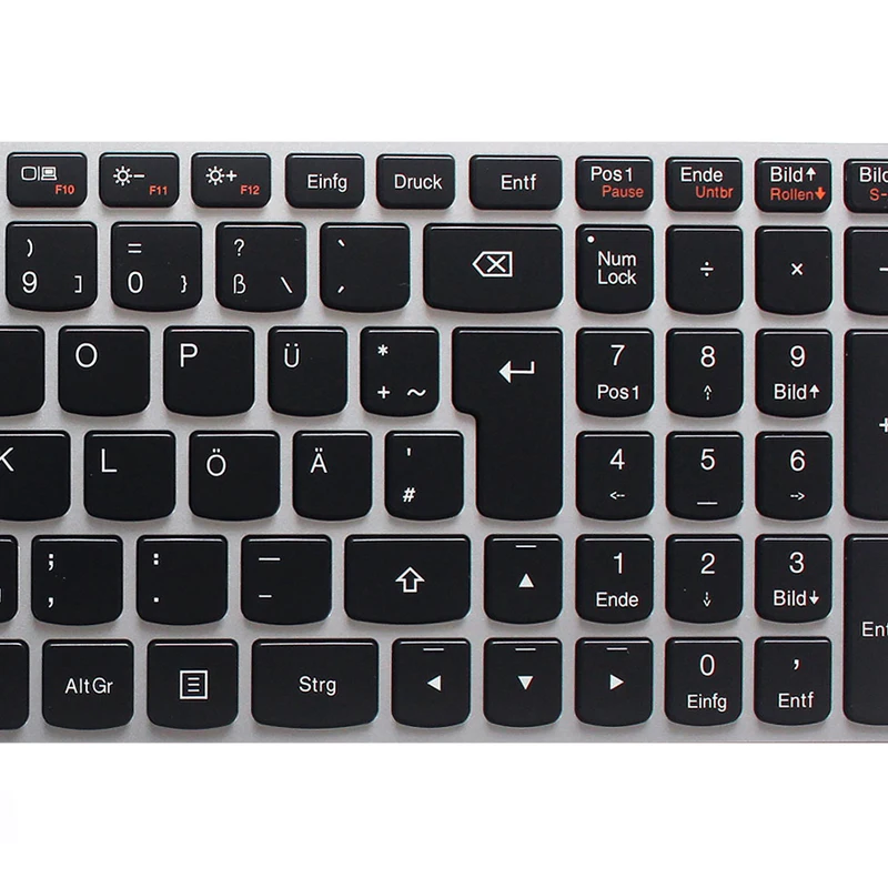 Z50-70 DE Tastatur mit Silber Rahmen Ohne Beleuchtung f/ür Lenovo Ideapad Z50