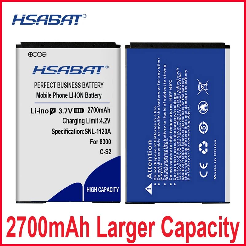Аккумулятор HSABAT 0 цикл 2700 мАч для Blackberry Curve C-S2 8300 8310 8320 8330 8520 8530 8700 8703e