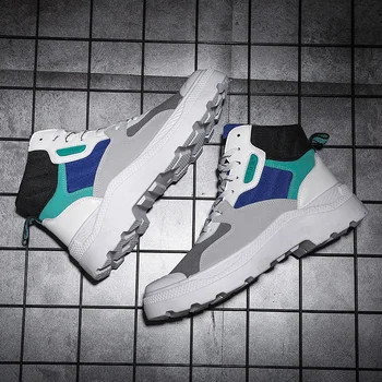 

Men's High Top Fashion Men's Canvas Sneakers Trend Hot Sale Comfortable Man Casual Shoes Outdoor Non-slip Breathable Men Shoes