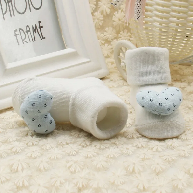 1 пара, мягкие носки для новорожденных девочек и мальчиков, детские носки принцессы с отложным воротником, с изображением сердца и звезд, От 0 до 1 года
