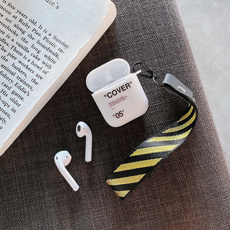 Мягкий силиконовый чехол для apple Airpods 1 с 2 полосками, белая Беспроводная bluetooth-гарнитура, чехол для наушников - Цвет: 05