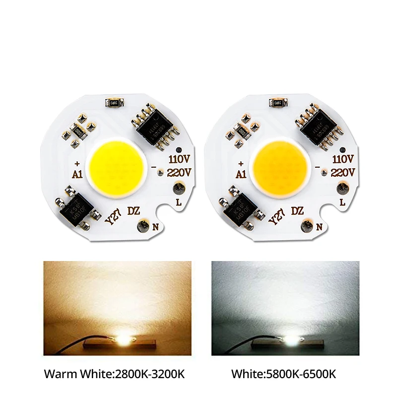 10 шт. COB светодиодный чип смарт-ic Вход 220V 110V 9 Вт 7 Вт 5 Вт 3 Вт Светодиодный светильник для изготовления украшений своими руками, светодиодный s для светильник лампы Точечный светильник Потолочные Светильник