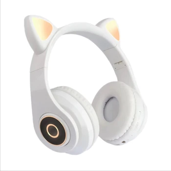 

B39 Bluetooth 5.0 Cute Luminous Cat Ear Stereo Folding Card Music Bilateral Stereo Game Headset
