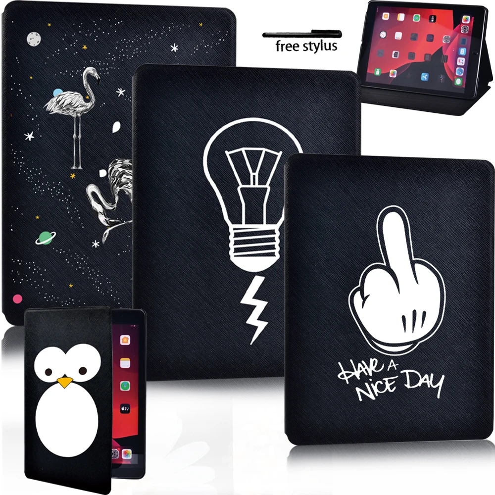 

Hard Shell Case Cover for Apple Ipad 8 2020 8th Generation 10.2" Lightweight Tablet Anti-Dust Durable Protective Case + Stylus