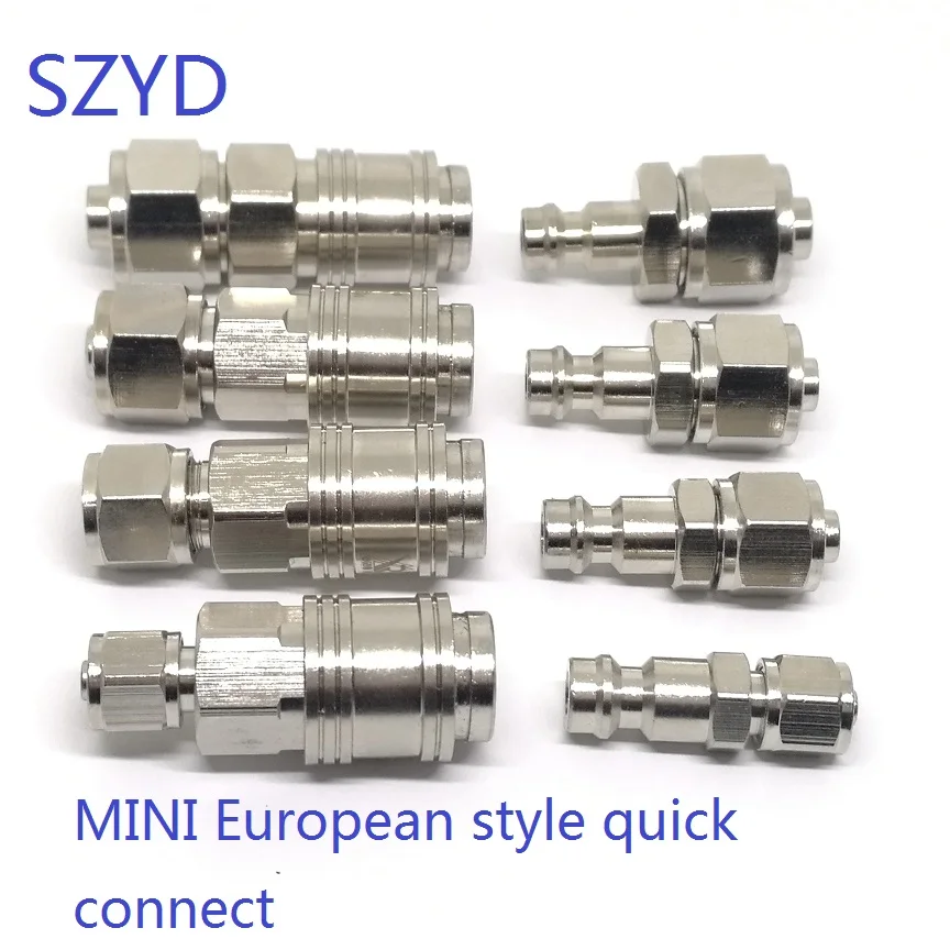 PU Trachea Joint MINI European Style Pneumatic Quick Coupling For 6x4mm 8x5mm 10x6.5mm 12x8mm Air Hose Connector