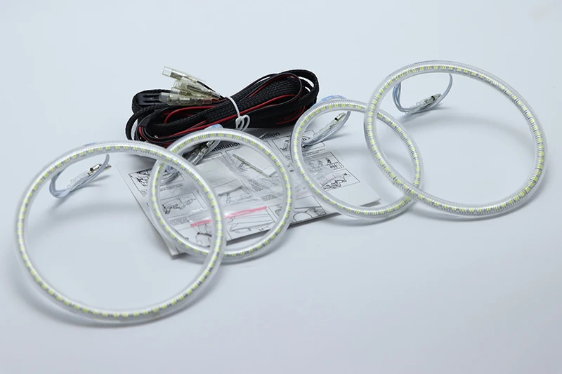 Для FORD Mondeo MK3 2001-2007 ультра яркий SMD белый светодиодный ангельские глазки 2600LM 12V halo Кольцо Комплект дневного света