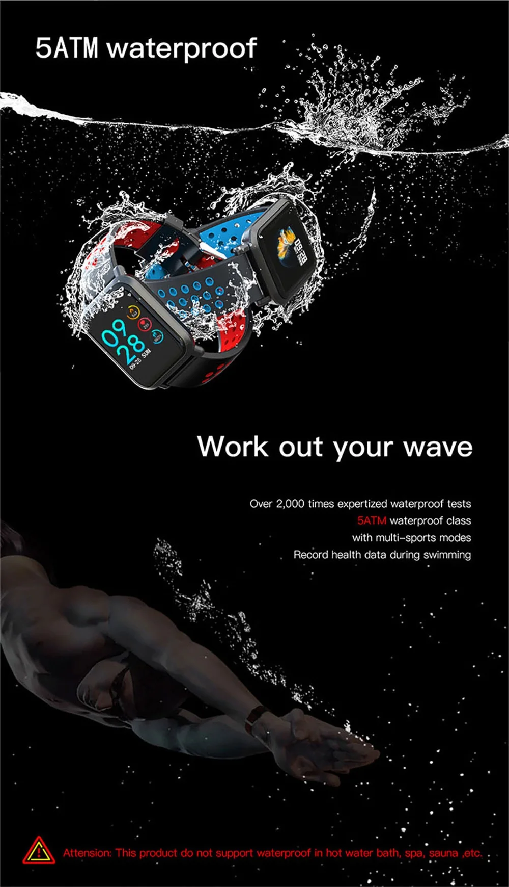 Смарт-часы фитнес-браслет монитор сердечного ритма Bluetooth музыкальная камера S9 Plus смарт-браслет PK Amazfit Bip Lite часы для мужчин и женщин