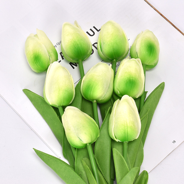 PU Tulip Artificial Flower Real Touch Artificial Bouquet Fake Plants For Wedding Decoration Flowers Home Garden Decor