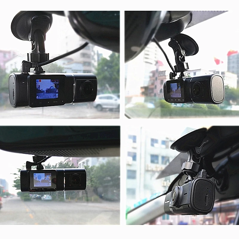 Voiture Dvr Miroir Dash Cam Dual Len Dashcam Drive Recorder Stream  Rétroviseur Full HD 1080p Ips Écran Caméra Flux Media