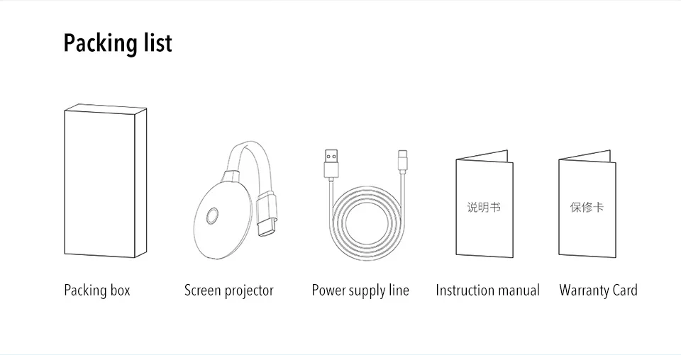 Xiaomi Mijia HD беспроводной экран 2,4G+ 5G HD 1080P автоматическое обновление Поддержка телефон планшет ПК автомобиль бизнес сумка домашний кинотеатр