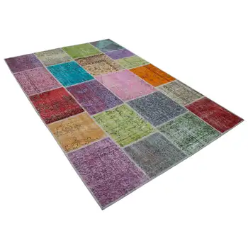 

172x243 Cm Multicolor Handmade Patchwork Rug-6x8 Ft