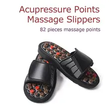 1 пара Акупрессура точки Массажная обувь Акупунктура рефлексотерапия тапочки облегчение боли ноги релаксации здоровый уход обувь