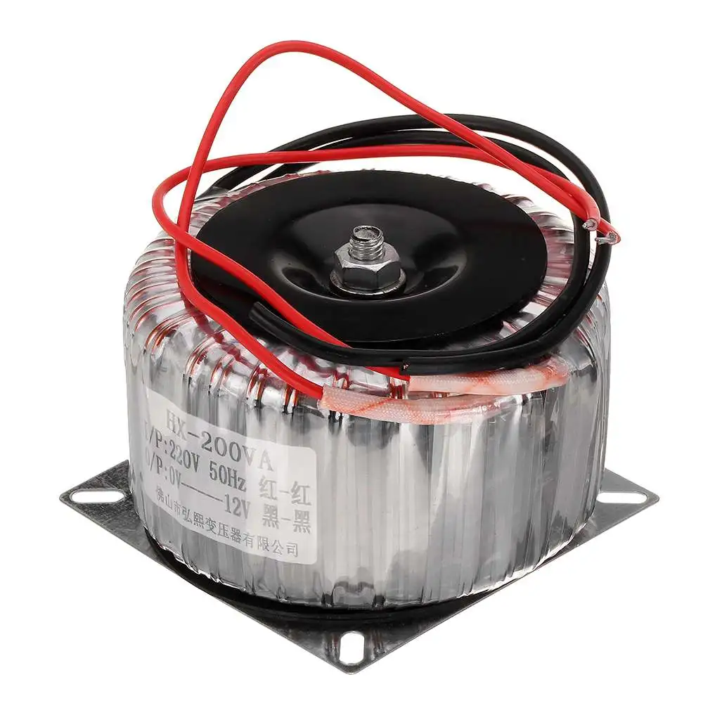 

NEW 1PCS Input 220V 200w to AC 12V Ring Transformer Toroidal Transformer Power Amplifier Transformer