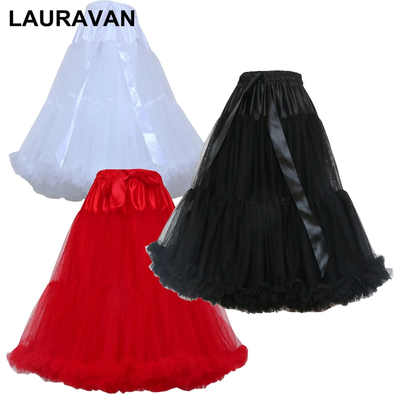 

55cm red white black Puffy Cosplay Crinoline Bridal Petticoat For Opera Evening Party Prom Wedding ball Dresses tutu Under skirt
