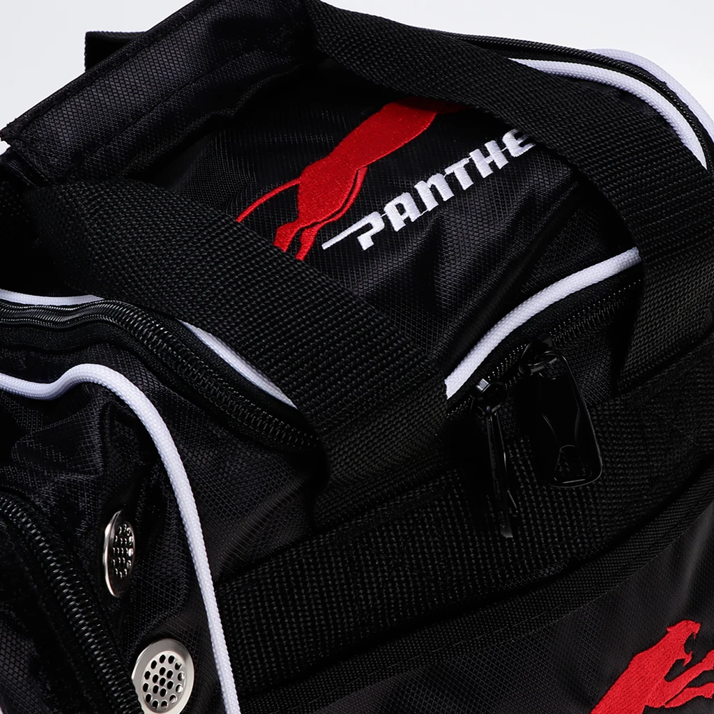 Portable Bowling Ball Storage Case Ball Carrier Bag Single Ball Tote Bag Pocket with Base with Two Side Pockets