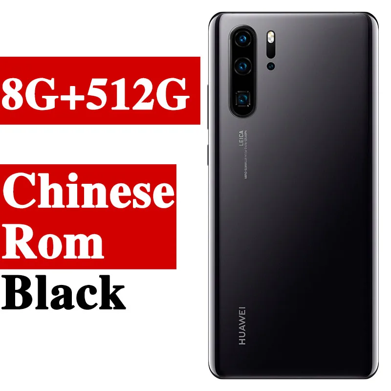 8G 512G Black Глобальная Версия Дополнительно huawei P30 Pro мобильный телефон 6,47 ''полный экран OLED Kirin 980 смартфон NFC GPS Android 9,1 5 камер - Цвет: 8G 512G Black