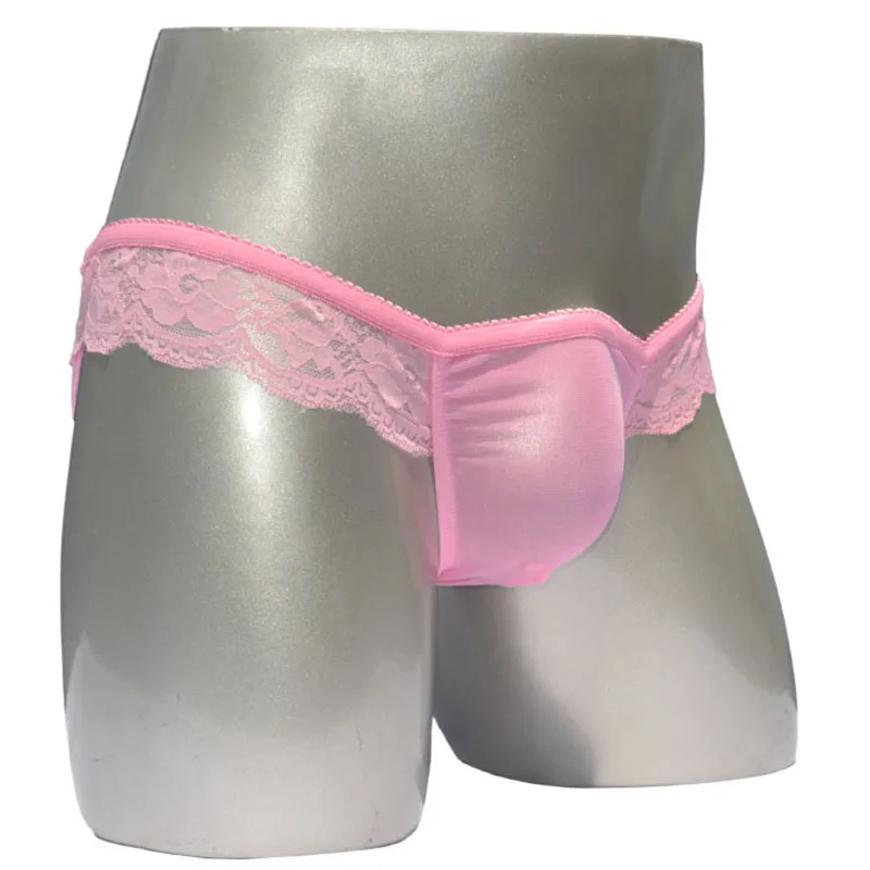 

Men's Briefs Sexy Underwear Fashion Transparent Breathable Mesh Briefs Lace Soft Underpants