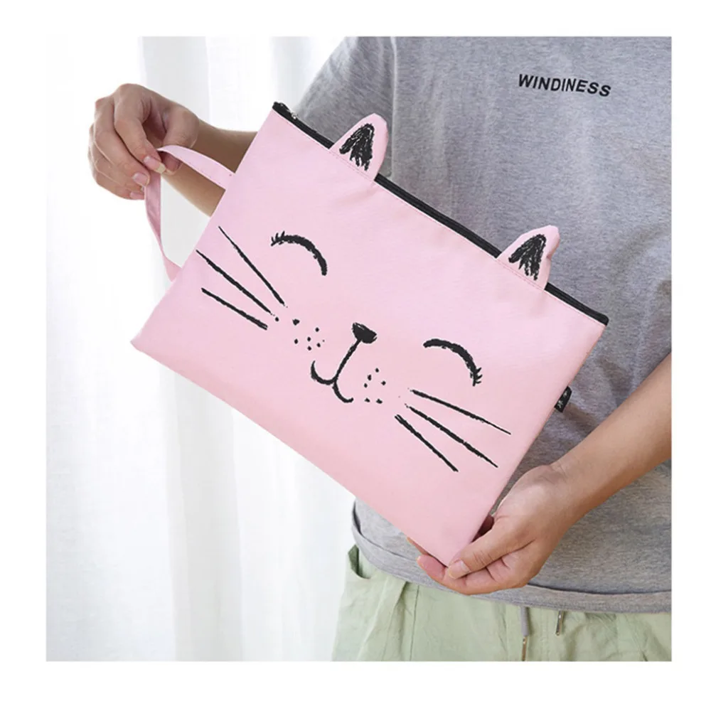 

Hot Fashion School Student Flap Pen Pencil Bags Totes Hot Kawali Japan Style Women Handbags Black Small Cat Cartoon Pattern