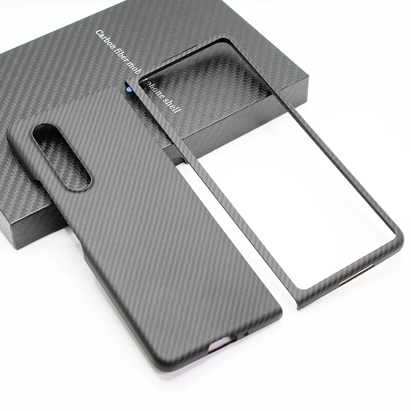 

ZXKE Carbon Case For Samsung Galaxy Z Fold3 W22 Cover Ultralight Ultrathin Comfortable Commercial Aramid Fiber Protective Shell