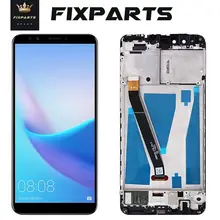 Orijinal LCD Huawei Y9 2018 LCD ekran dokunmatik ekran Digitizer için Huawei Y9 2018 ekran çerçeve ile FLA-L22 LX2 LX3 FLA-LX1