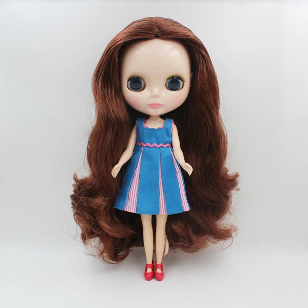 В наличии 30 см 1/6 весы шарнирная кукла blyth Toy Joint Body белая кожа с коричнево-красным