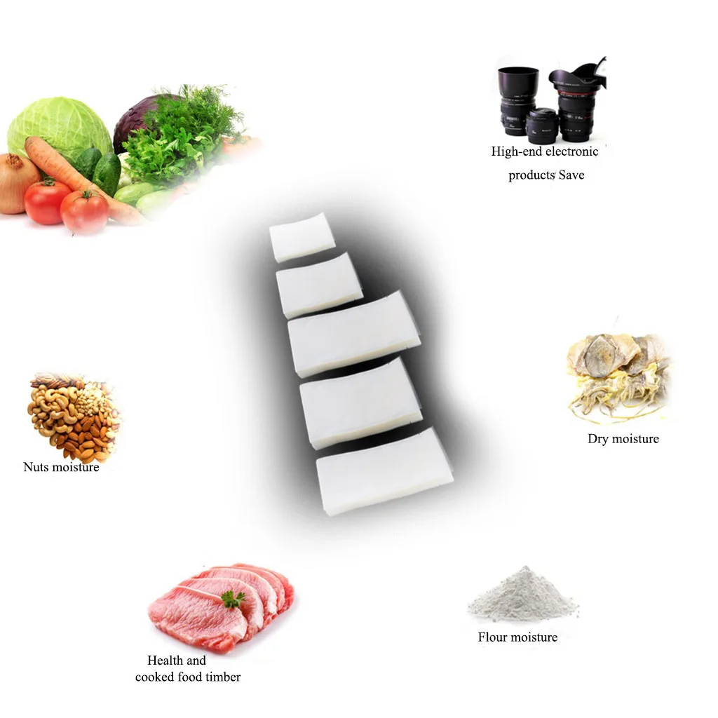100Pcs Food Vacuum Bag Storage Sealer Space Packing Commercial Food Saver 5 Size A6HB