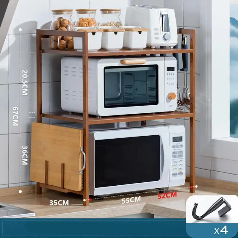 LYWY Estante organizador de cocina, estante de almacenamiento de 3 niveles,  soporte para microondas, soporte de café de pie libre, estante organizador