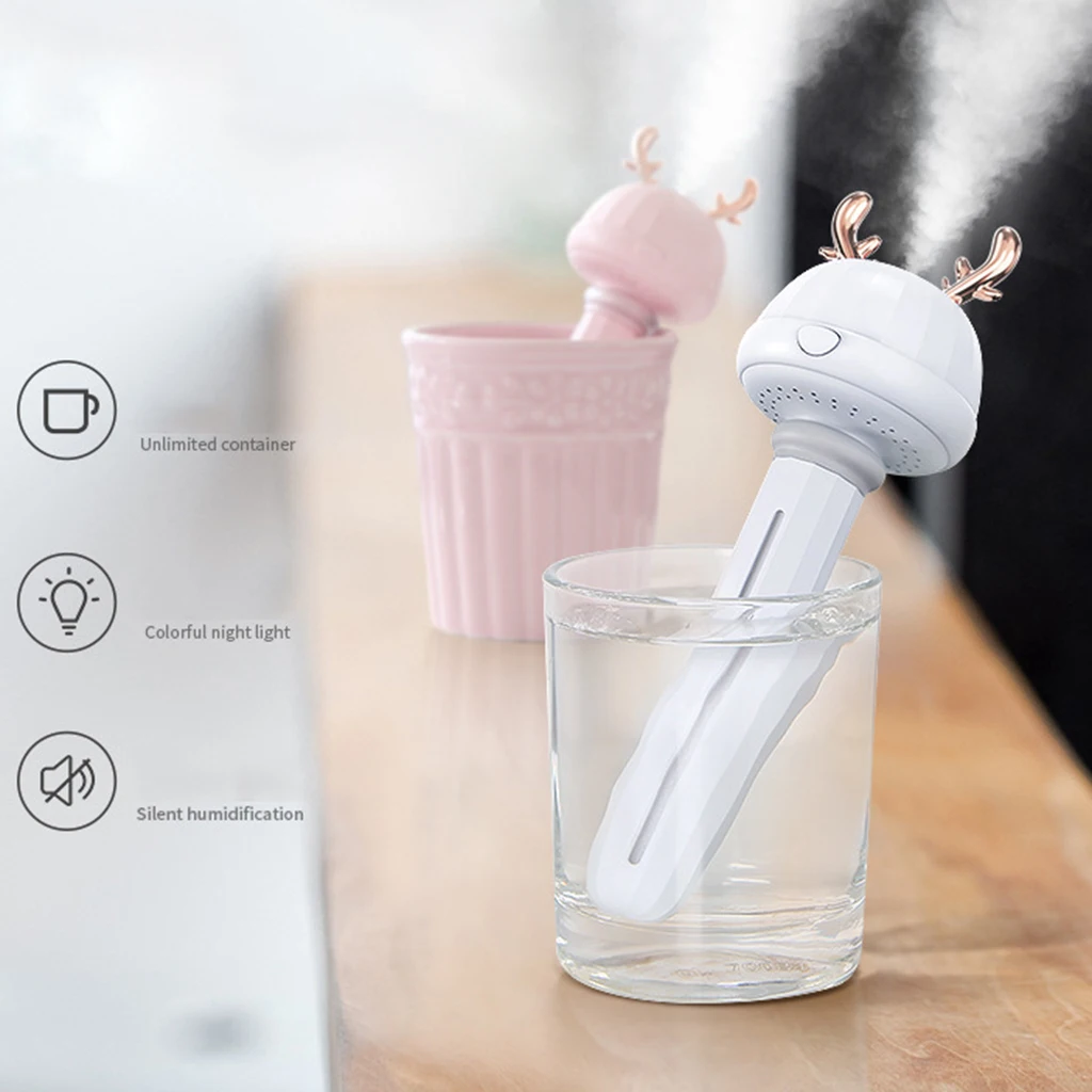 USB Portable Mini Air Humidifier Water Bottle Aroma Air Diffuser Mist Maker for Car Home Office Humidification Detachable