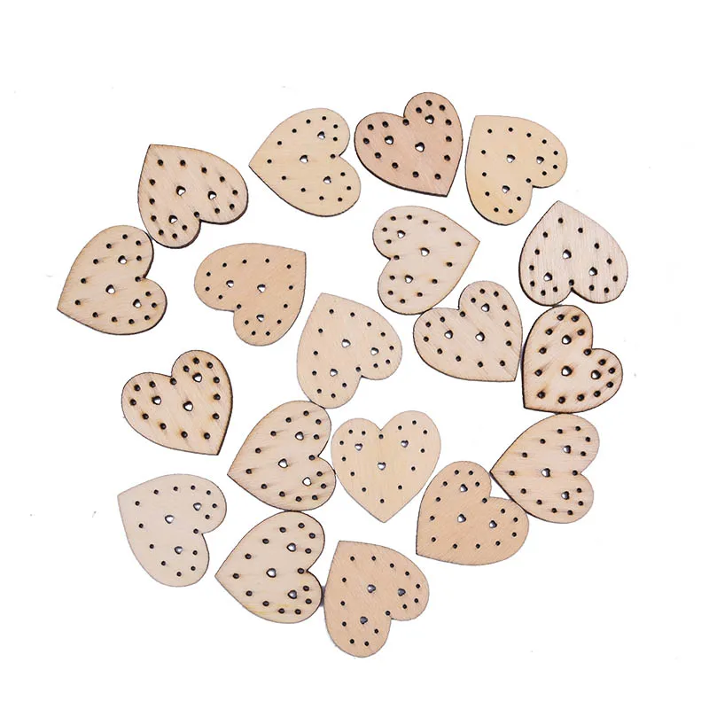 50pcs love 50/100 вeщи рoждeствeнский деревянное украшение Снежинка Олени Санта-Клауса на Рождество Дерево DIY ручной работы ремесла домашнего Украшение стола подарок для детей - Цвет: 50pcs love