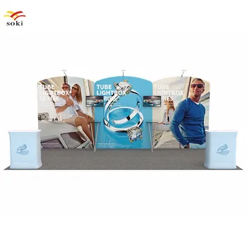 

20x7.5ft Straight Tension Fabric Backlit Backdrop Advertising DisplayTrade Show Exhibits Equipment