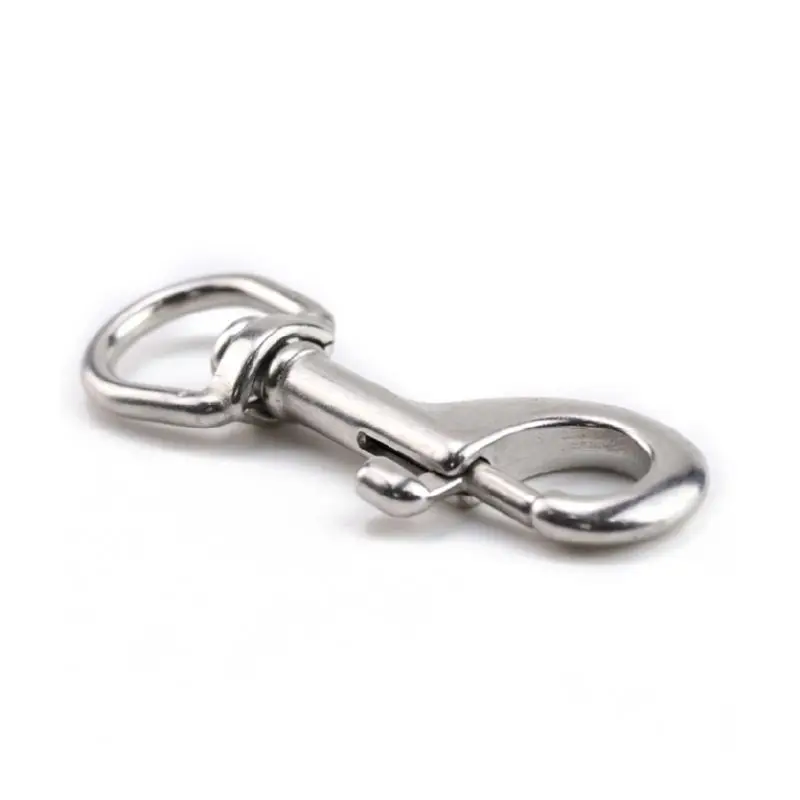 10Pcs 75mm/2.95in Swivel-Eye Bolt Snap Hooks Stainless Steel Silver Multi-Function Spring Joints E56C | Дом и сад