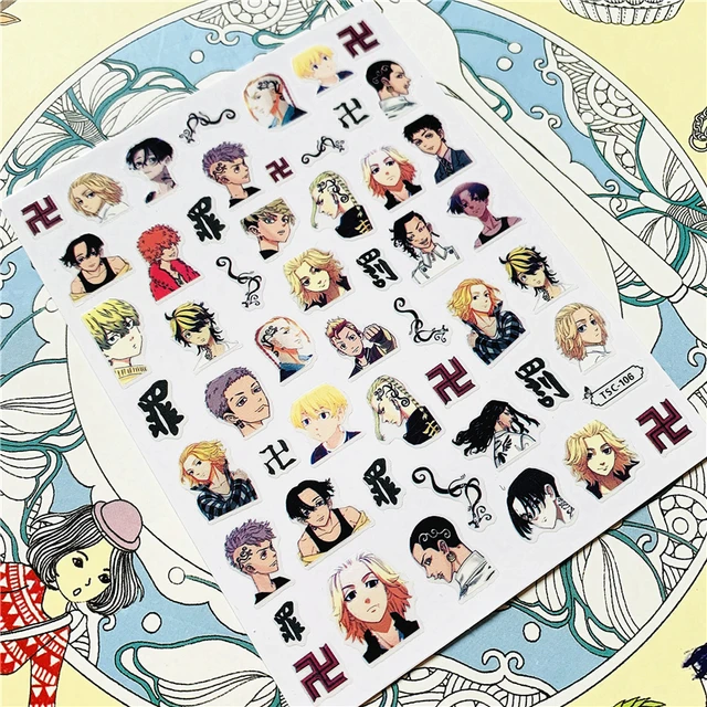 TSC-212 TSC-213 Cartoon anime character 3D Back glue Nail Art Stickers Decals Sliders Nail ornament decoration TSC-106 N