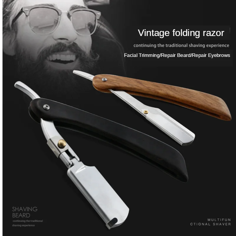

Barber Razor Manual Razor Retro Oil Head Scraper Barber Shop Bald Razor Shave Eyebrow Knives G1111