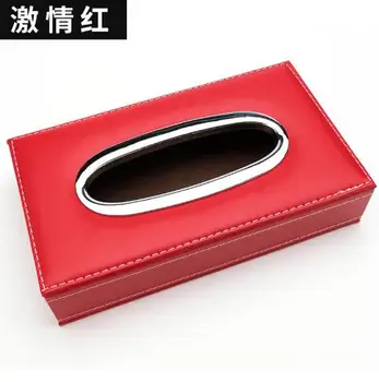 

Car Armrest Leather Tissue Box Car Decoration Napkin Holder Paper Towel Box Fit For BMW Ford Passat Honda Audi