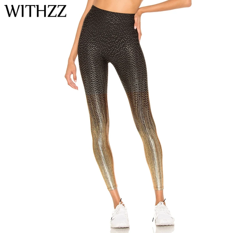 Женские леггинсы для фитнеса WITHZZ спортивные Леггинсы с высокой талией и