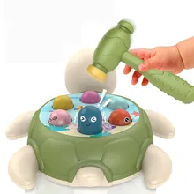 

2021 New Puzzle Fun Tortoise Hitting Hamster Game Machine Parent-Child Interactive Exercise Baby Strength Percussion Baby Toy