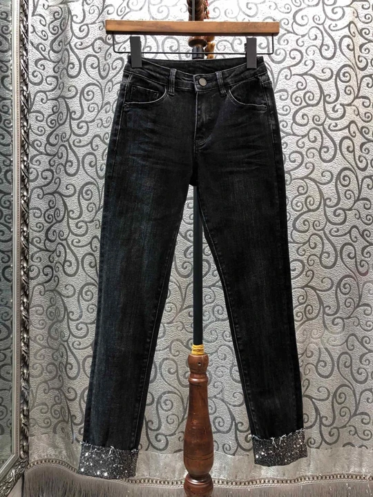 Новинка года; зимние джинсы; женские брюки; 1202