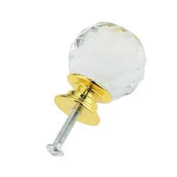 30MM Crystal Ball Handles Knobs Cupboard Drawer Pull Kitchen Cabinet Handles Furniture Handle Hardware Door Cabinet Pulls